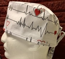 Boné quimioterapia chapéu esfoliante branco enfermeira ECG, usado comprar usado  Enviando para Brazil
