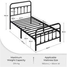 Single metal bed for sale  IPSWICH