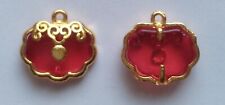 Lindos Pingentes de Vidro Vermelho Xiangyun Ruyi Peace Lock elegantes 27/02/07 comprar usado  Enviando para Brazil