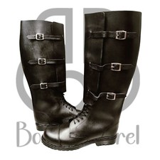 Handmad Oficial Militar do Exército Britânico Montando 3 Fivelas Bota, Bota Longa, Bota, comprar usado  Enviando para Brazil