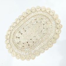 Conjunto de tapete de mesa de jantar elegante feito à mão design moderno decoração formato oval comprar usado  Enviando para Brazil