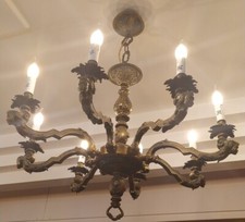 Lampadario ottone luci usato  Potenza Picena