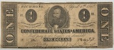 1863 csa confederate for sale  San Diego