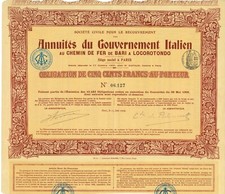 Certificato ferrovia bari usato  Verbania