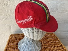 Boné de ciclismo Campagnolo vintage vermelho com listras arco-íris bicicleta comprar usado  Enviando para Brazil
