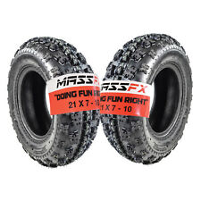 Conjunto de pneus dianteiros MASSFX 21x7-10 para ATV, UTV e SxS-4 camadas com profundidade de banda de rodagem de 15 mm-2pk comprar usado  Enviando para Brazil