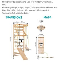Physionics sprossenwand set gebraucht kaufen  Meldorf
