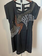 Vestido preto bordado Poema manga curta semi transparente TAMANHO M comprar usado  Enviando para Brazil