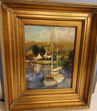 Vintage sailboat painting for sale  Madison