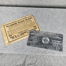 Placa mágica vintage NU-SHINE H C Lindsey Company Cincinnati Ohio comprar usado  Enviando para Brazil