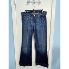 Jeans Dojo 7 For All Mankind tamanho 29 cintura baixa perna alargada lavagem escura hippie comprar usado  Enviando para Brazil