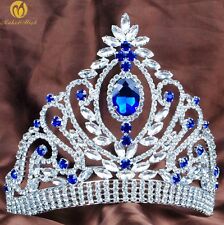 Fantasia de concurso floral AB cristal tiara coroa de strass peça de cabeça de casamento comprar usado  Enviando para Brazil