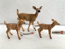 Novo Schleich X 3 White Tail Doe Deer & 2 X Fawn 2002 - comprar usado  Enviando para Brazil