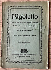 F.M. PIAVE RIGOLETTO GERMAN LIBRETTO BOOK (1920's) VERDI AUSTRIA comprar usado  Enviando para Brazil