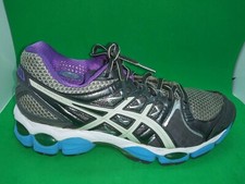 Tênis de treinamento de corrida Asics Gel-Nimbus 14 T291N feminino cinza roxo azul tamanho 9, usado comprar usado  Enviando para Brazil