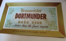 Usado, Placa pôster de papelão vintage 1950 Braumeister Dornumber Dark Beer comprar usado  Enviando para Brazil