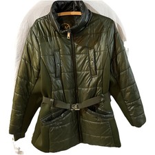 Jaqueta acolchoada Michael Kors verde oliva com cinto (sem capuz) tamanho 1X comprar usado  Enviando para Brazil
