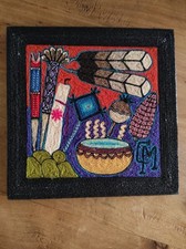 Tableau huichol 20cm d'occasion  Laignes