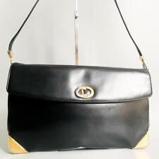 Bolsa de ombro Christian Dior logotipo CD couro preto autêntica, usado comprar usado  Enviando para Brazil