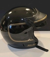 Capacete de motocicleta vintage BELL Tour Lite preto rosto aberto 7.375, com viseira e bolsa comprar usado  Enviando para Brazil