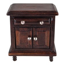 Usado, Mesa de cabeceira miniatura para casa de bonecas madeira escura tonificada 1:12 comprar usado Usado, Mesa de cabeceira miniatura para casa de bonecas madeira escura tonificada 1:12 comprar usado  Enviando para Brazil