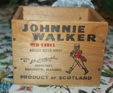 Vintage JOHNNIE WALKER RED LABEL Scotch CAIXA DE MADEIRA 1/10 Pintas comprar usado  Enviando para Brazil