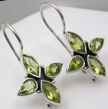 Brincos de prata 925 PERIDOTO ARDENTE SEMI PRECIOSO FLASH SALE TIME 1 1/8" joias comprar usado  Enviando para Brazil