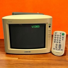 Vintage Sony Trinitron CRT-TV 8" Portátil Mo. KV-8AD14 com controle remoto e energia - FUNCIONA, usado comprar usado  Enviando para Brazil