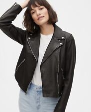 Leather moto jacket usato  Milano