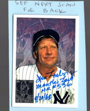Autografado Jim Lonborg Mantle's Last HR #536 20/09/68 adicionado 2011 Topps Red Sox, usado comprar usado  Enviando para Brazil