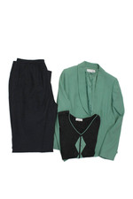 Tahari Arthurs. Conjunto de Blazer Feminino Levine Forrado Três Peças Verde Tamanho 8 comprar usado  Enviando para Brazil