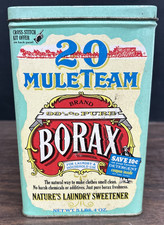 Usado, Antiga lata de publicidade de lavanderia retrô marca de bórax 20 Mule Team #L17 comprar usado Usado, Antiga lata de publicidade de lavanderia retrô marca de bórax 20 Mule Team #L17 comprar usado  Enviando para Brazil