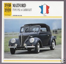 1938 1939 matford d'occasion  Expédié en Belgium