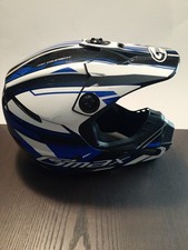 Capacete esportivo duplo GMAX brilho branco/azul capacete de prática pequeno comprar usado  Enviando para Brazil