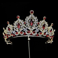 Tiara coroa adulta casamento rainha noiva concurso casamento cristal 7,5 cm de altura comprar usado  Enviando para Brazil
