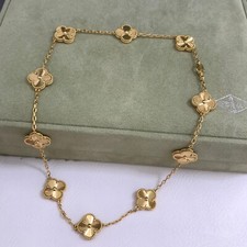 Usado, Autêntico colar de sorte Van Cleef & Arpels ouro 18K ALHAMBRA quatro folhas para mulheres comprar usado  Enviando para Brazil