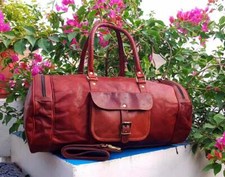 Herren 30" Echt Vintage Leder Braun Gepäck Wochenende Seesack Fitnessstudio R... comprar usado  Enviando para Brazil