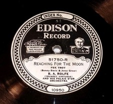 Disco de diamante Edison 51750 alcançando a lua - B. A. Rolfe & His Orchestra comprar usado  Enviando para Brazil