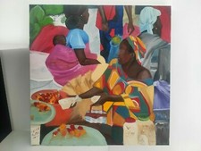 Africa scene painting d'occasion  Expédié en Belgium