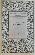 Vossler karl civiltà usato  Bari