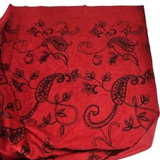 Tecido de camurça artificial bordado floral paisley preto borgonha vermelho 60" de largura X 2 Y comprar usado  Enviando para Brazil