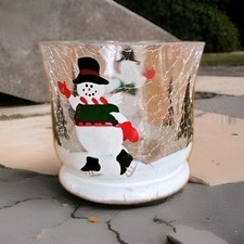 Christmas glass votive for sale  Allegan