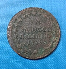Baiocco romano 1758 usato  Pescara
