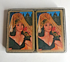 Usado, Baralho duplo vintage de cartas em estojo plástico (completo) comprar usado  Enviando para Brazil