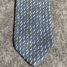 Gravata SALVATORE FERRAGAMO designer de luxo veleiro seda Itália 60”x 3,5”. comprar usado  Enviando para Brazil