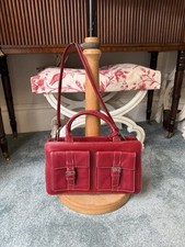 Red leather bag for sale  SOUTHSEA