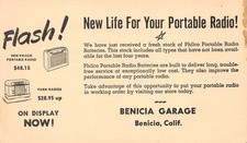 Baterias de rádio portáteis Benicia California Philco, Benicia Garage Gov't. Postal, usado comprar usado  Enviando para Brazil