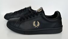 Tênis Fred Perry Masculino Spencer Couro Preto e Dourado B1251/102 Tamanho EUA 7 EUC. comprar usado  Enviando para Brazil