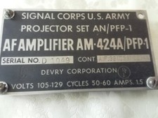 Signal corps typenschild gebraucht kaufen  Mainburg