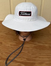 Boné chapéu sol balde disquete aba completa Titleist tamanho P/M. Branco comprar usado  Enviando para Brazil
